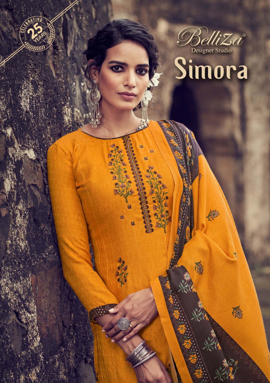 BELLIZA PRESENTS SIMORA  PASHMINA PRINTED STYLISH DESIGNER SALWAR SUITS COLLECTION