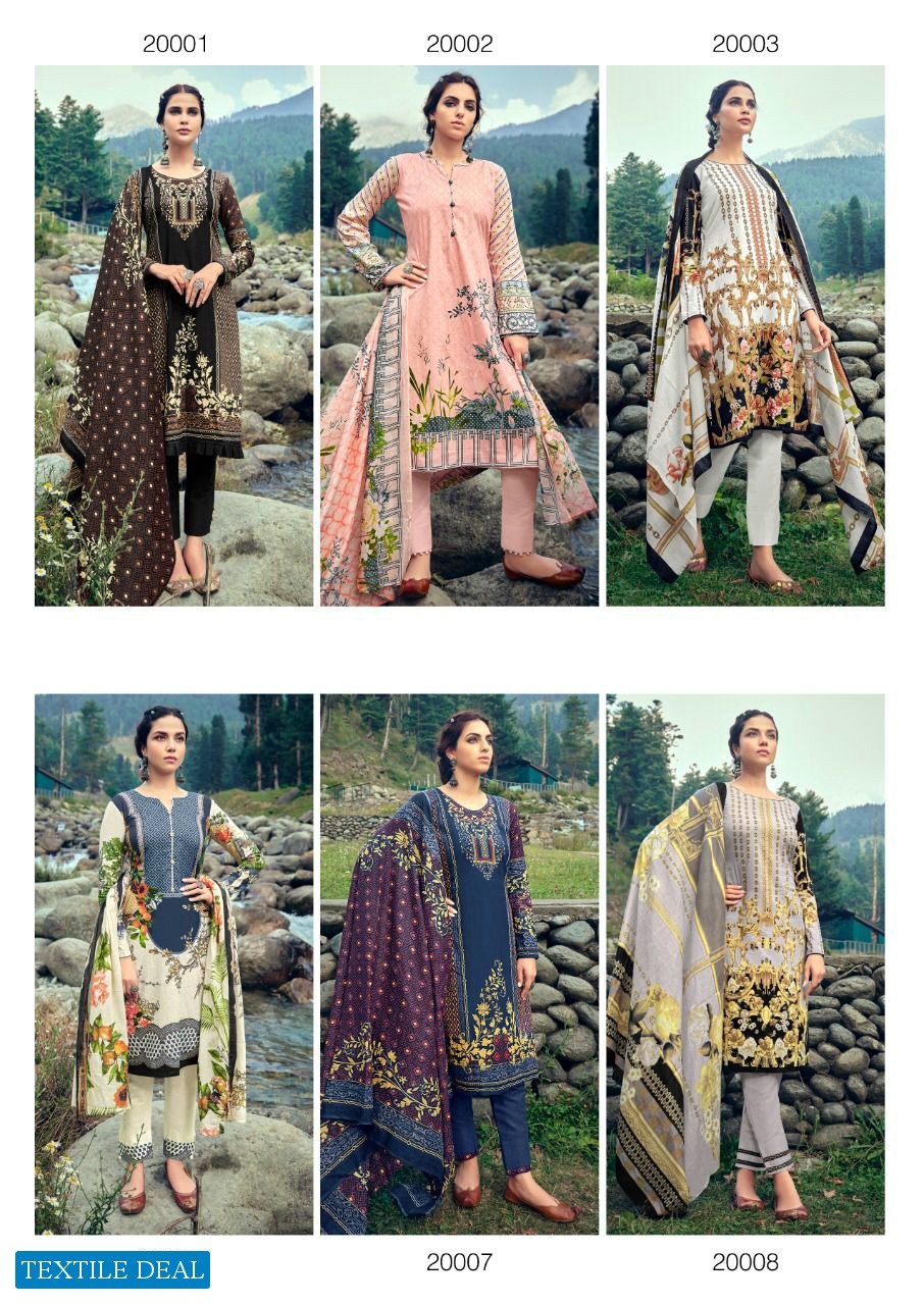 ISHAAL PRINTS GULMOHAR VOL 20 SERIES 20001 TO 20010 LAWN PRINTED DRESS MATERIAL WHOLESALER