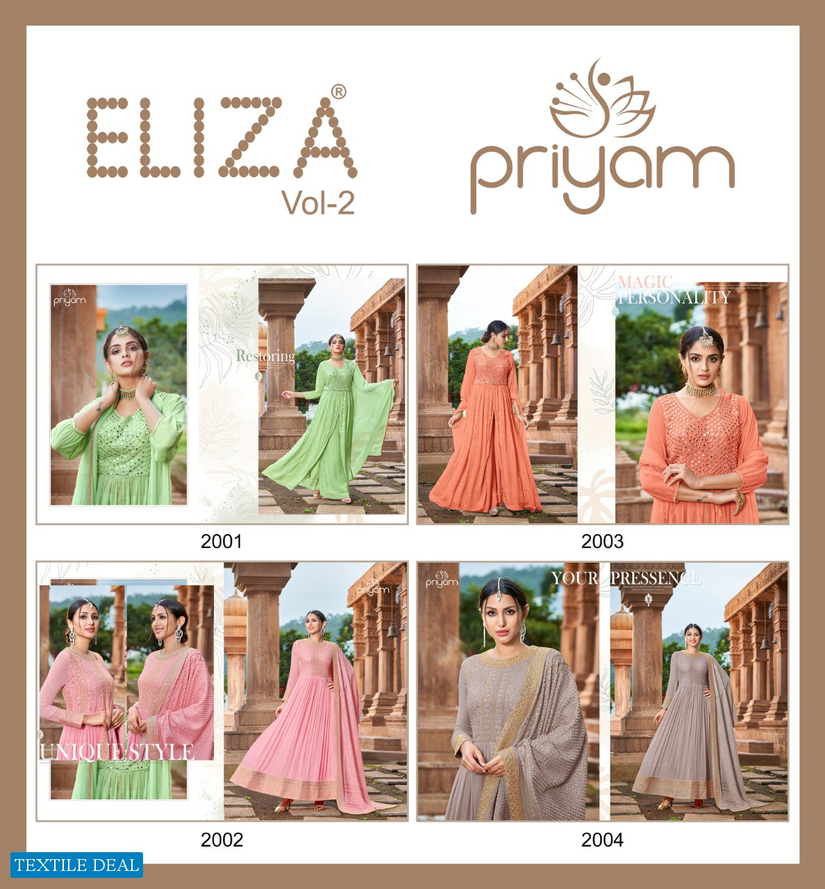 Priyam Eliza Vol-2 Wholesale Anarkali Salwar Kameez