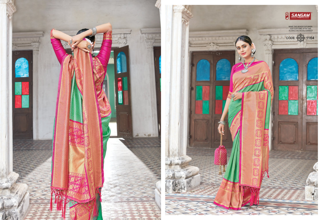 SANGAM PRESENTS TRISHA DESIGNER SILK STYLISH INDIAN  SAREES COLLECTION