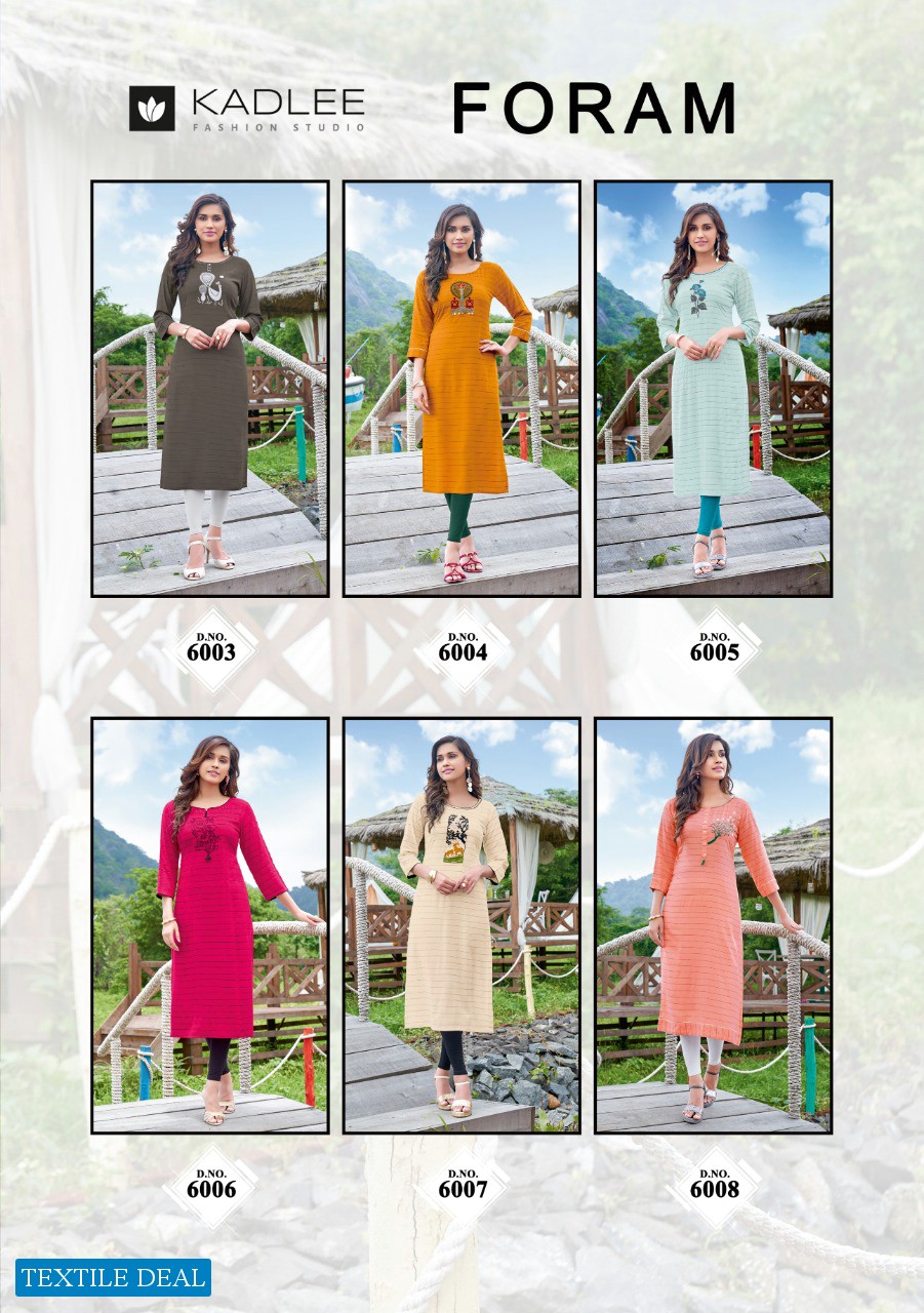 Kadlee Foram Wholesale Long Kurtis Catalogs