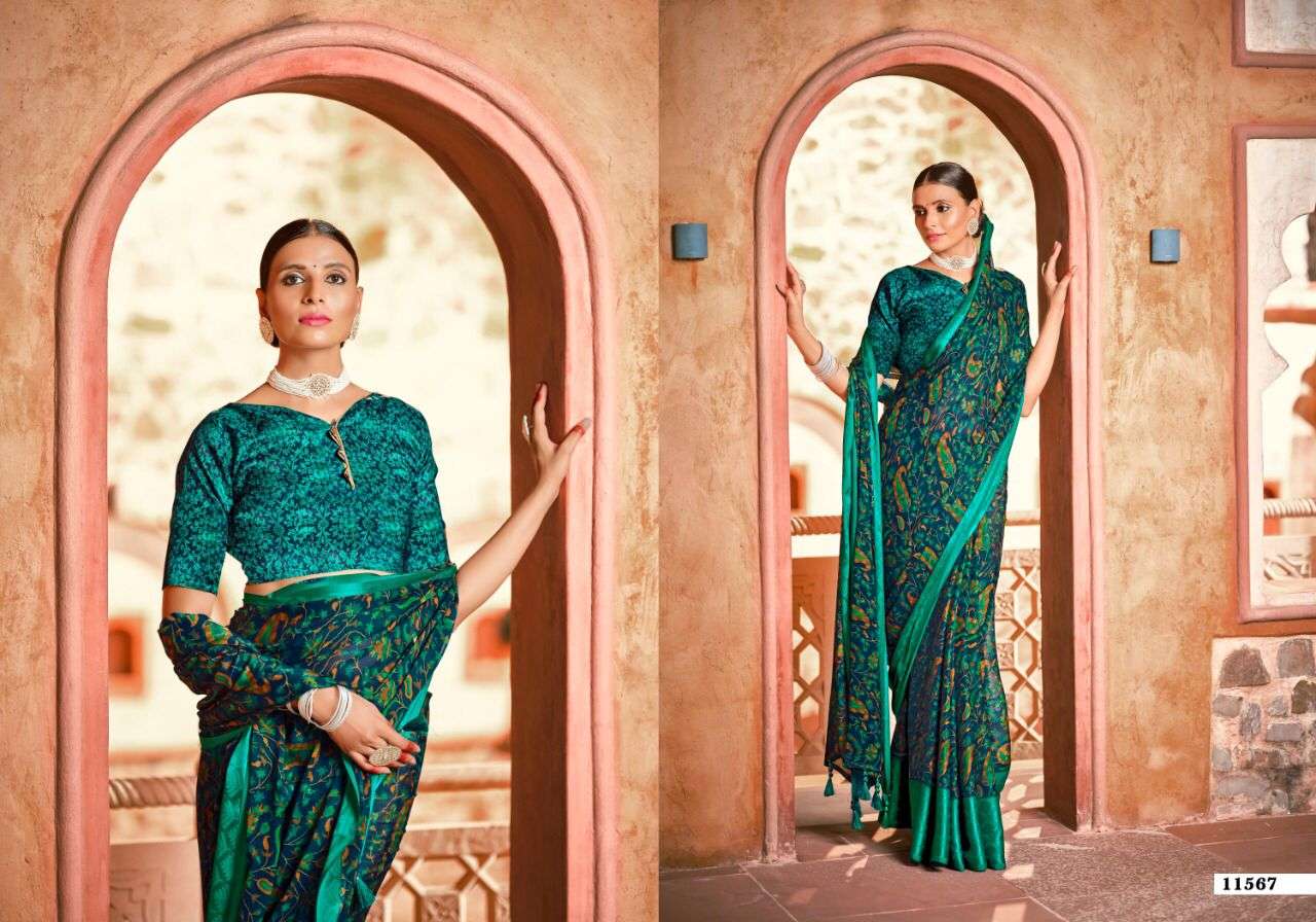 5D KARISHMA VOL 2 CRAPE GEORGETTE PRINTED CLASSY LOOK FANCY SAREES