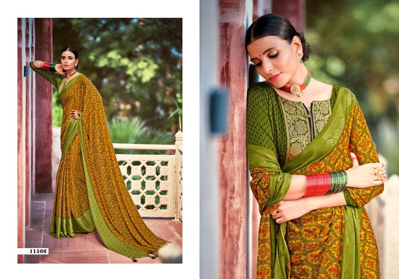 5D KARISHMA VOL 2 CRAPE GEORGETTE PRINTED CLASSY LOOK FANCY SAREES