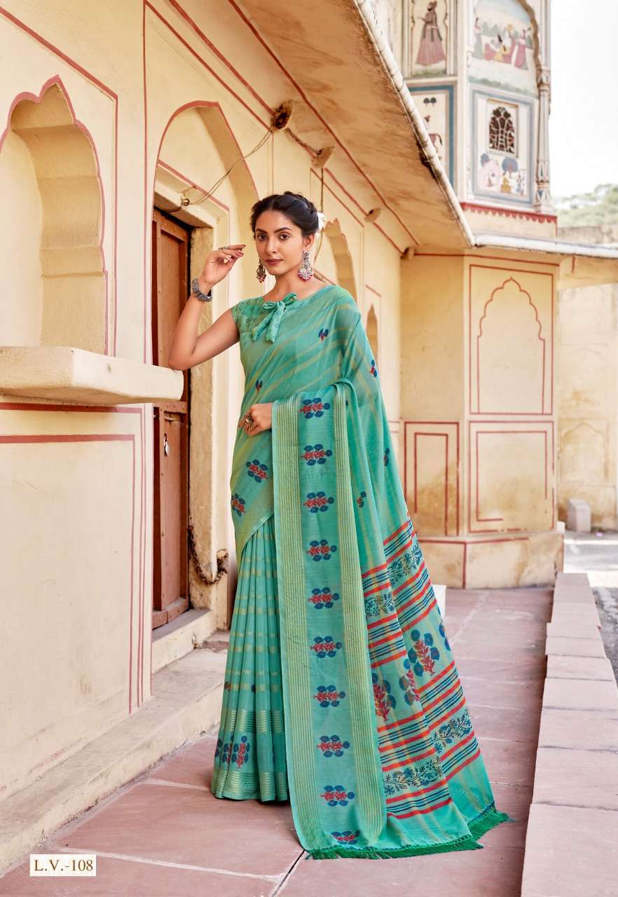 VINAMRA LILEN VISCOSE PRINTS VOL 1 LINEN SARIS WHOLESALER