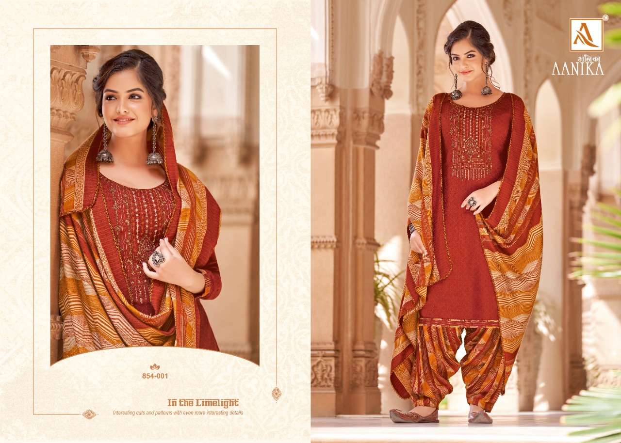 ALOK SUIT AANIKA WOOL PASHMINA GARAM DRESS MATERIALS LOW RATE
