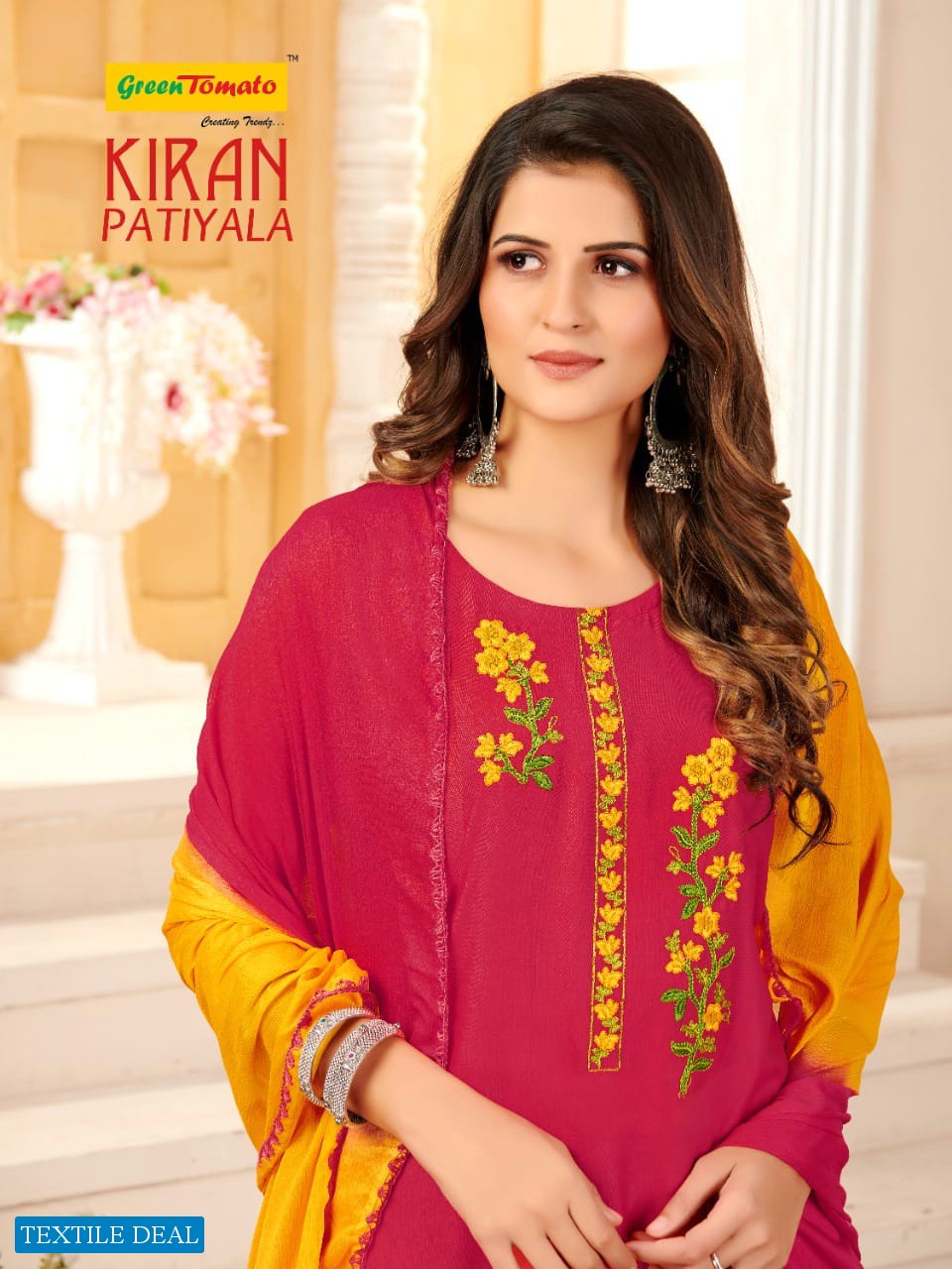 Green Tomato Kiran Patiyala Wholesale Ready Made Dress