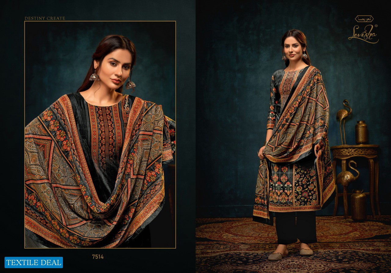 Levisha Surbhi Vol-2 Wholesale Velvet Digital Winter Dress