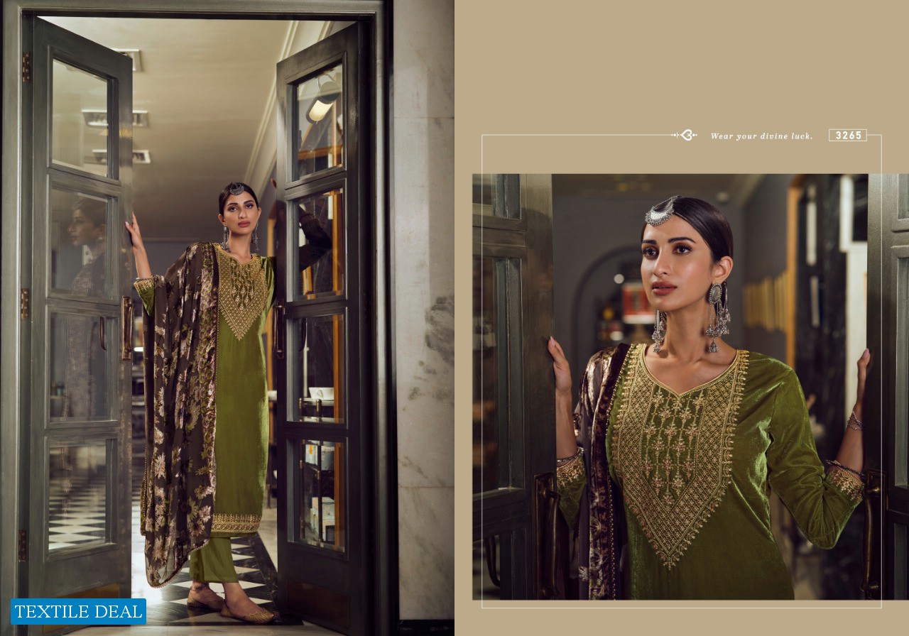 MEERA CHARMY PRESENT GLAMOUR VELVET EMBROIDERY WINTER GARAM SUITS