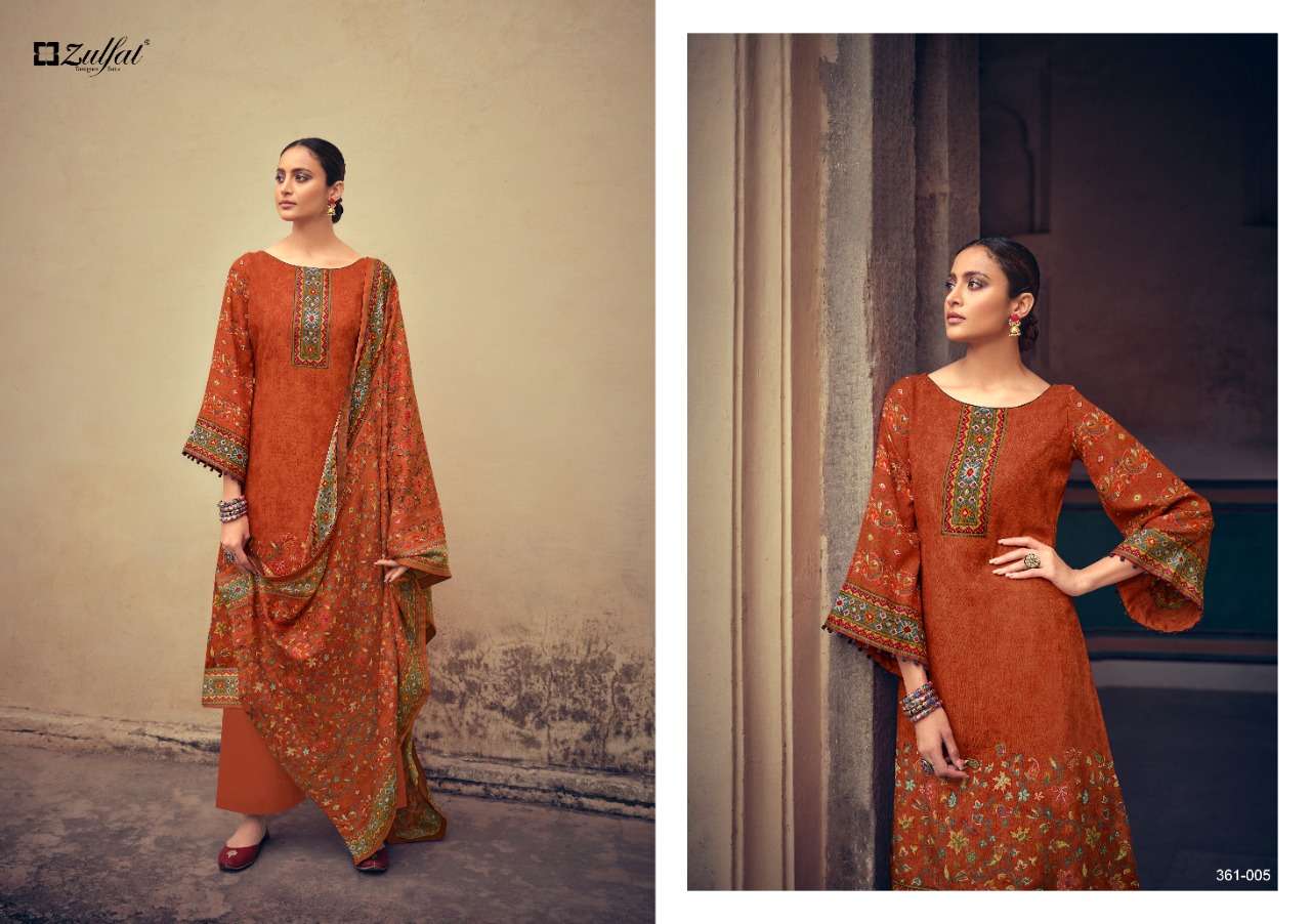 WINTER CLUSTOR BY ZULFAT PASHMINA PRINTED FANCY SALWAR KAMEEZ