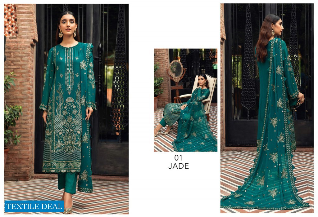 Farasha Embroidered Chiffon Collection Baroque