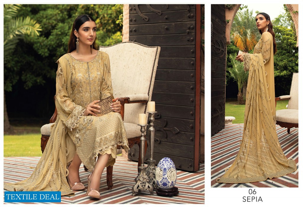 Farasha Embroidered Chiffon Collection Baroque