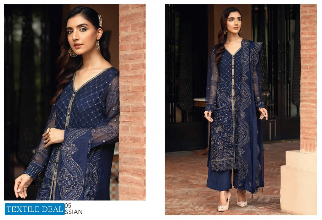 Farasha Embroidered Chiffon Collection Baroque
