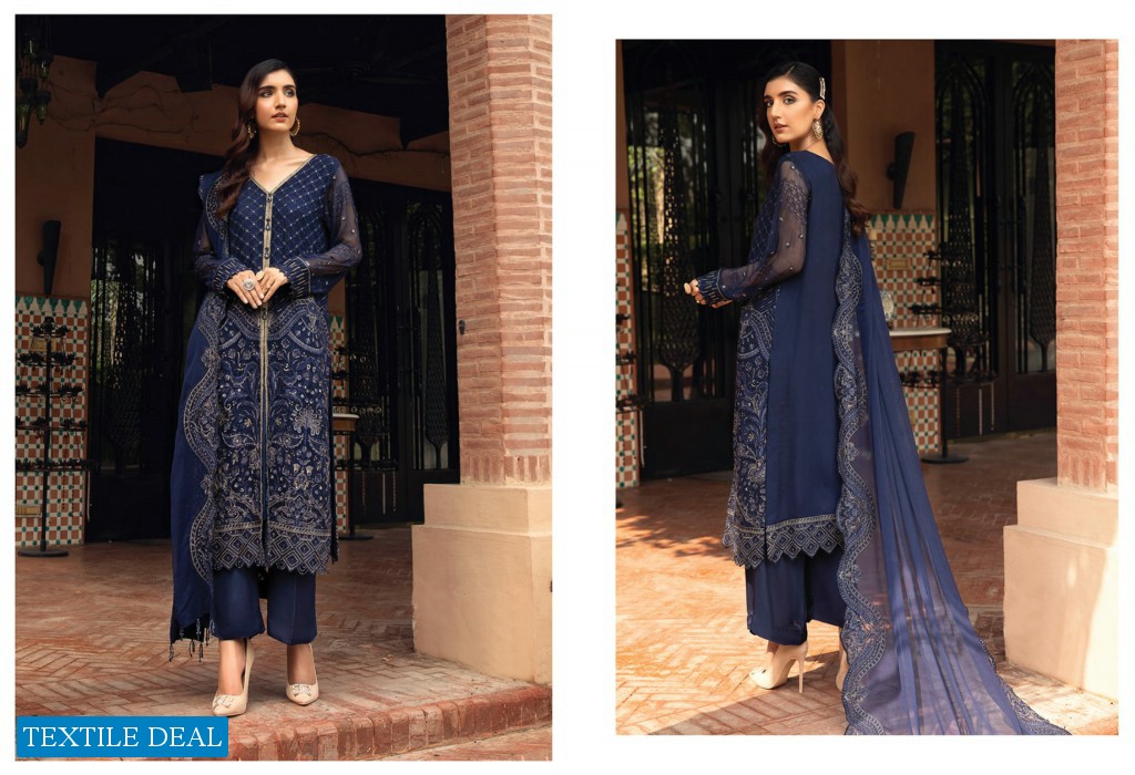 Farasha Embroidered Chiffon Collection Baroque