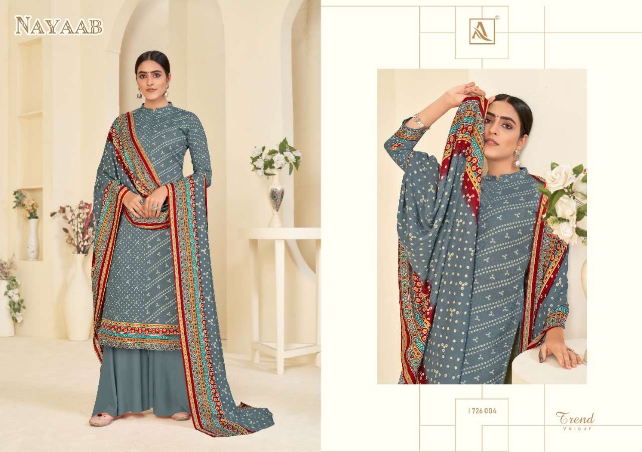 ALOK SUIT NAYAAB WOOL PASHMINA WINTER DRESS MATERIALS
