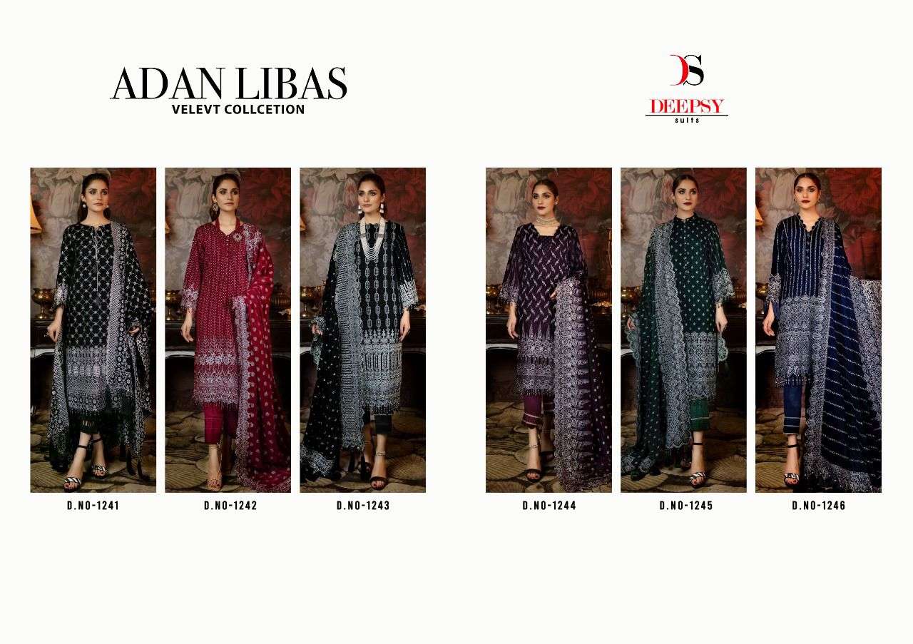 DEEPSY SUITS LAUNCH ADAN LIBAS VELVET PASHMINA SALWAR KAMEEZ WITH HEAVY EMBROIDERY WORK