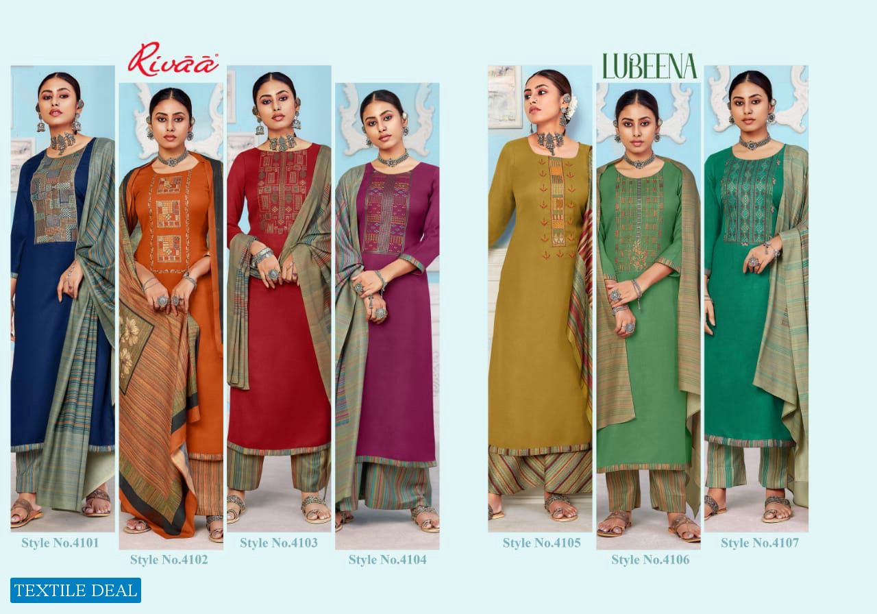 Rivaa Lubeena Wholesale Heavy Pashmina Winter Dress