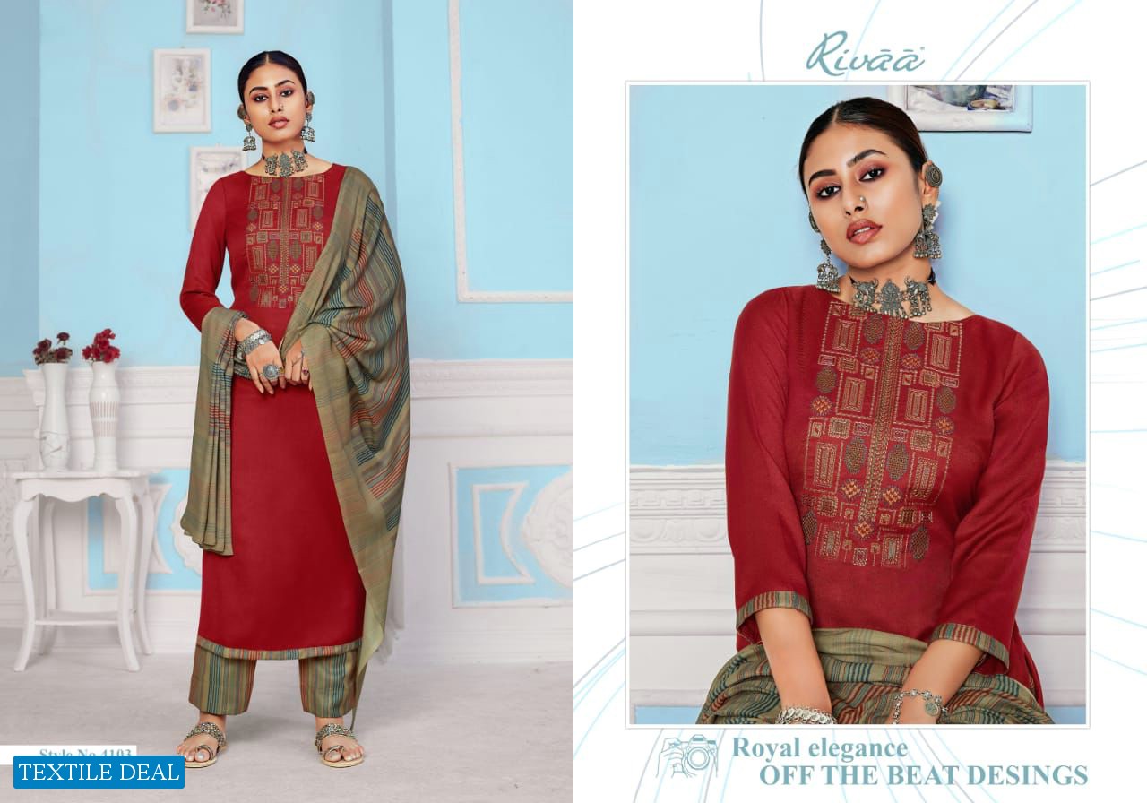 Rivaa Lubeena Wholesale Heavy Pashmina Winter Dress