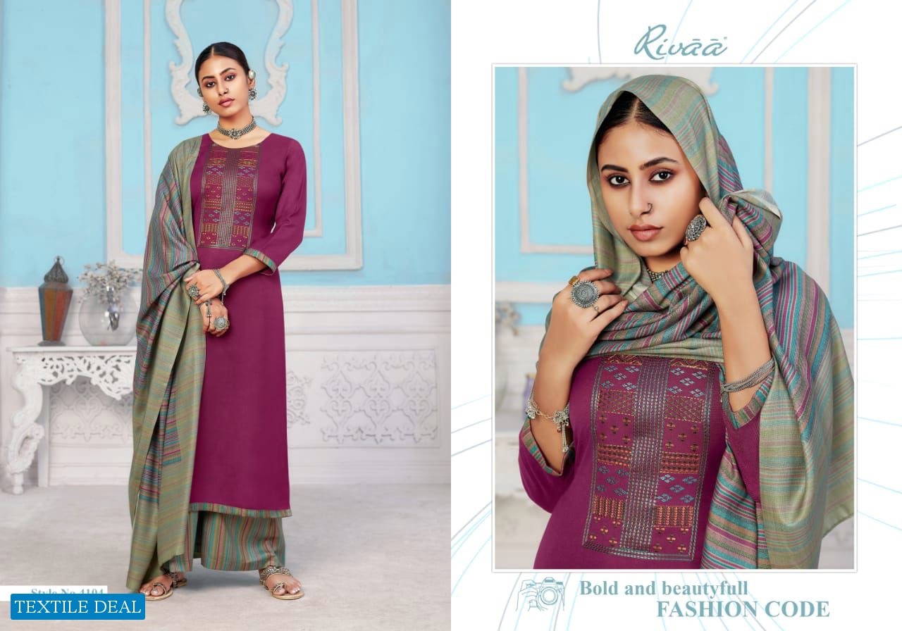 Rivaa Lubeena Wholesale Heavy Pashmina Winter Dress