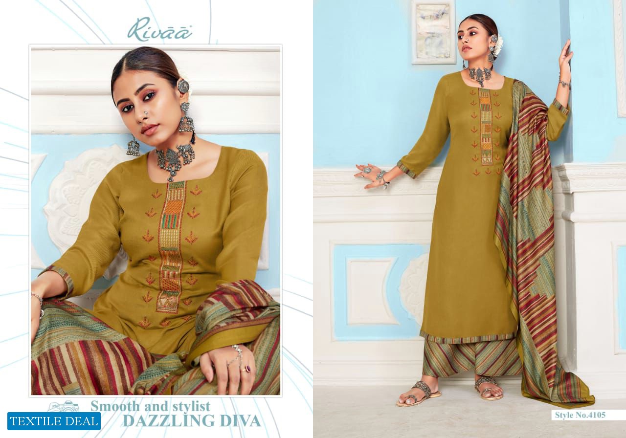 Rivaa Lubeena Wholesale Heavy Pashmina Winter Dress