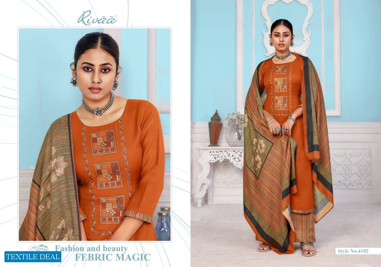 Rivaa Lubeena Wholesale Heavy Pashmina Winter Dress