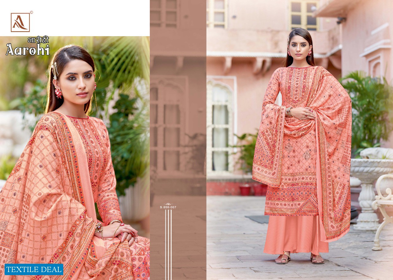 Alok Aarohi Wholesale Winter Pashmina Dress Catalog