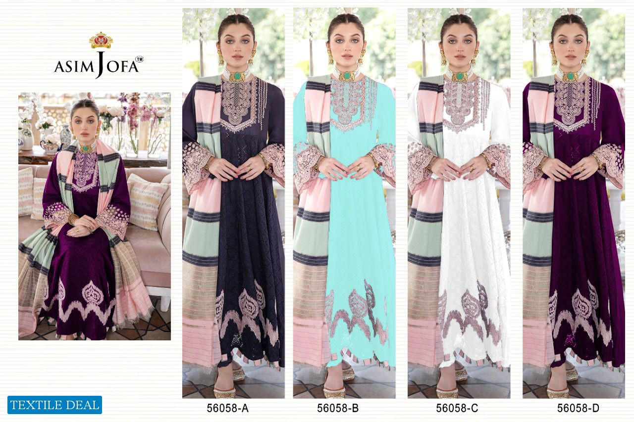 Asim Jofa 56058 Colour Wholesale Pakistani Concept Dress