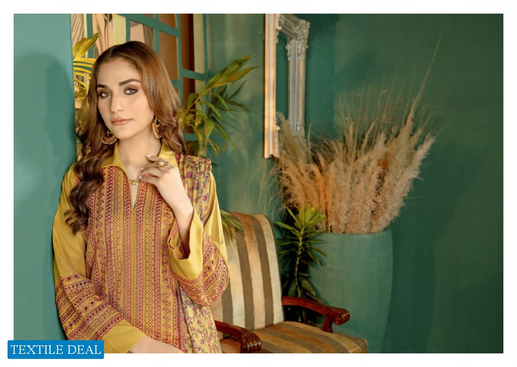 Bin Rashid Embroidered Linen With Printed Wool Shawl Chapter Vol-2 Wholesale Original Pakistani Dress
