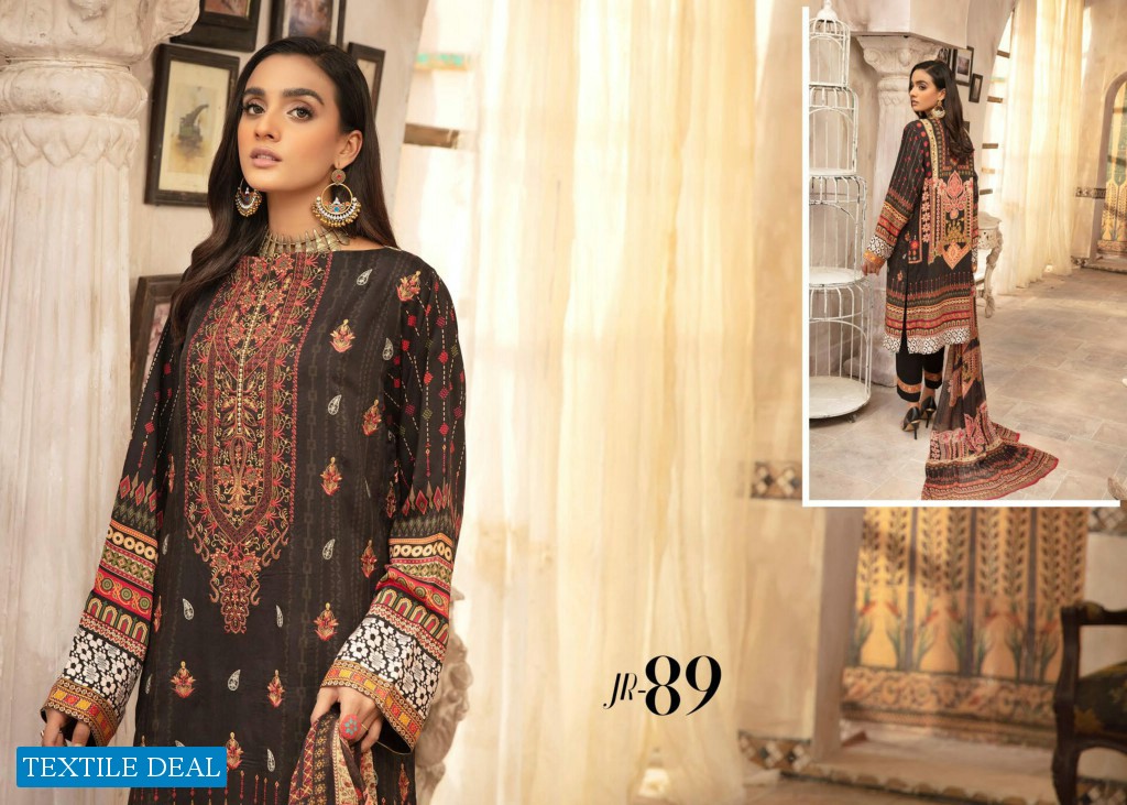 Johra Sahil Embroidered Digital Printed Viscose With Printed Chiffon Dupatta