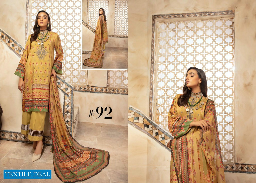Johra Sahil Embroidered Digital Printed Viscose With Printed Chiffon Dupatta