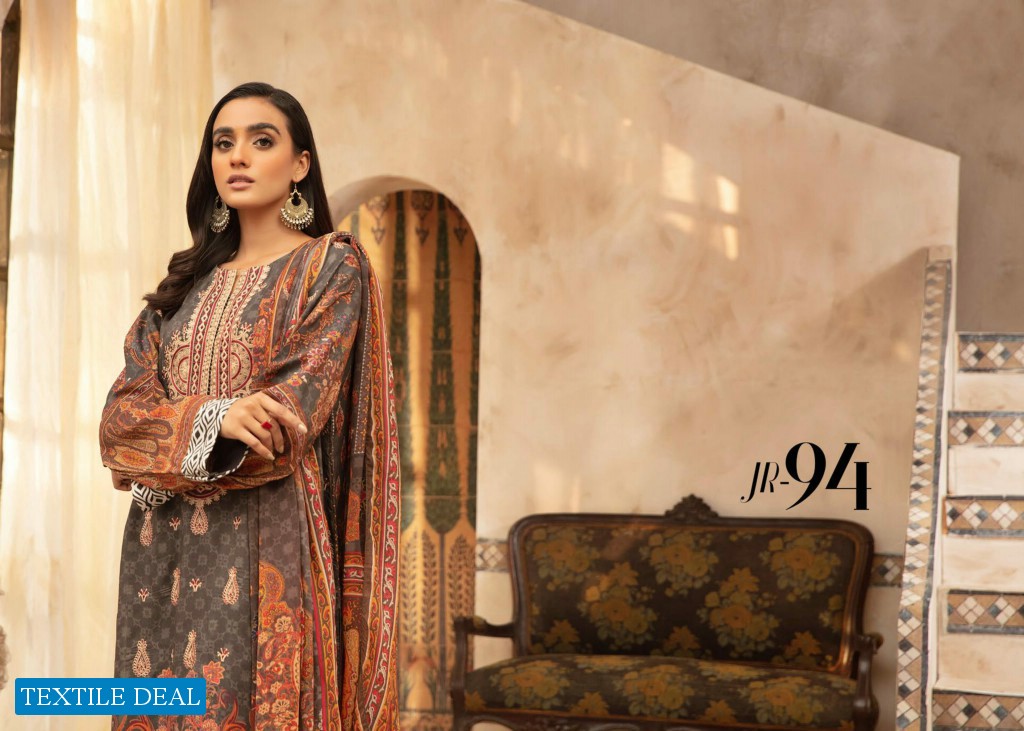 Johra Sahil Embroidered Digital Printed Viscose With Printed Chiffon Dupatta