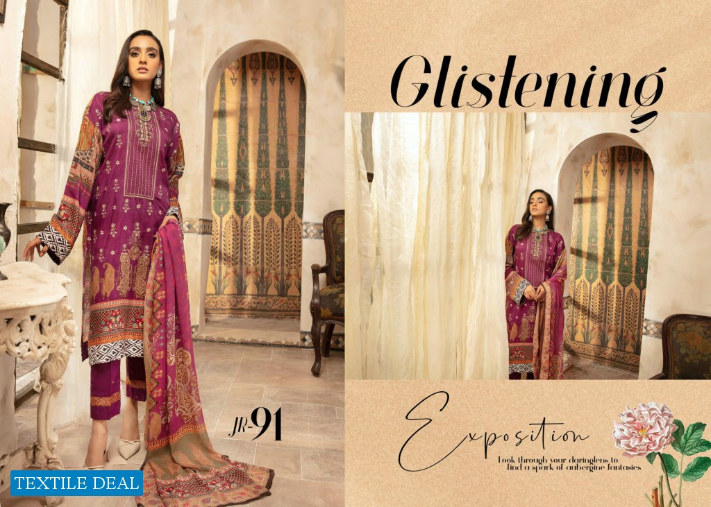 Johra Sahil Embroidered Digital Printed Viscose With Printed Chiffon Dupatta