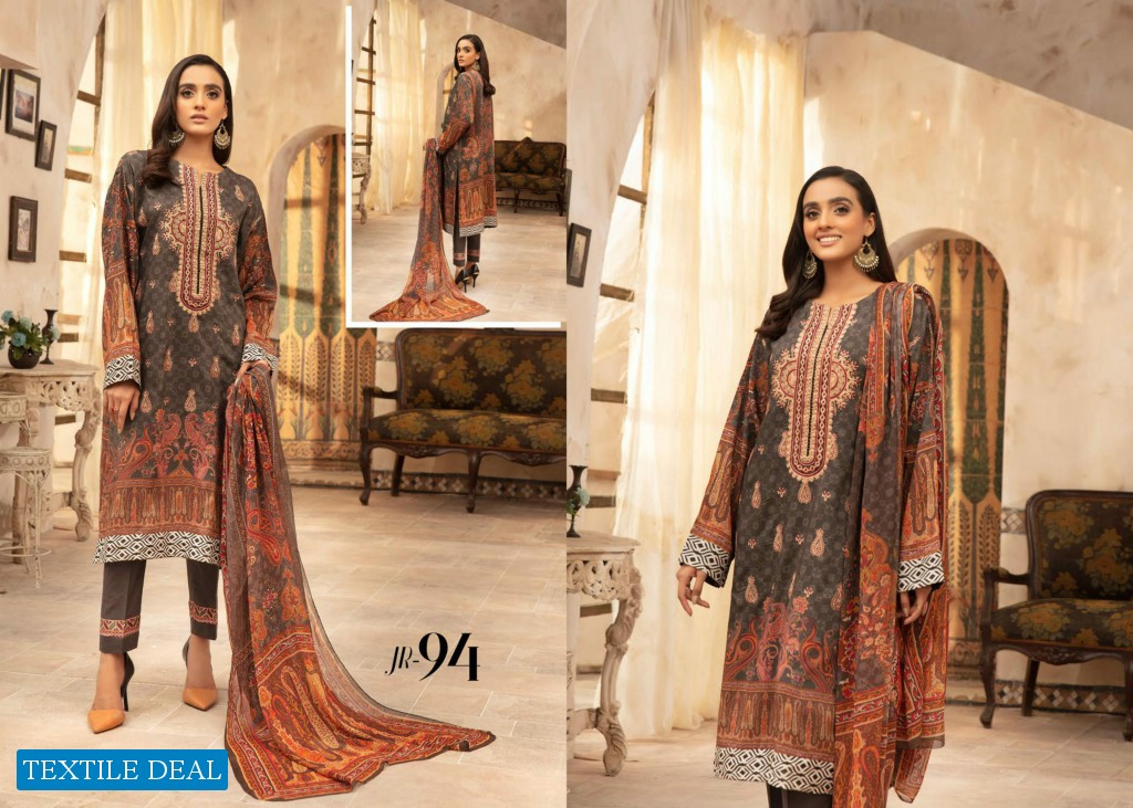 Johra Sahil Embroidered Digital Printed Viscose With Printed Chiffon Dupatta