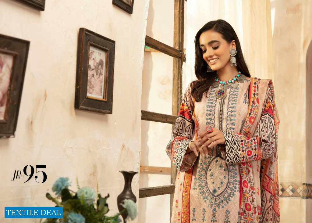 Johra Sahil Embroidered Digital Printed Viscose With Printed Chiffon Dupatta