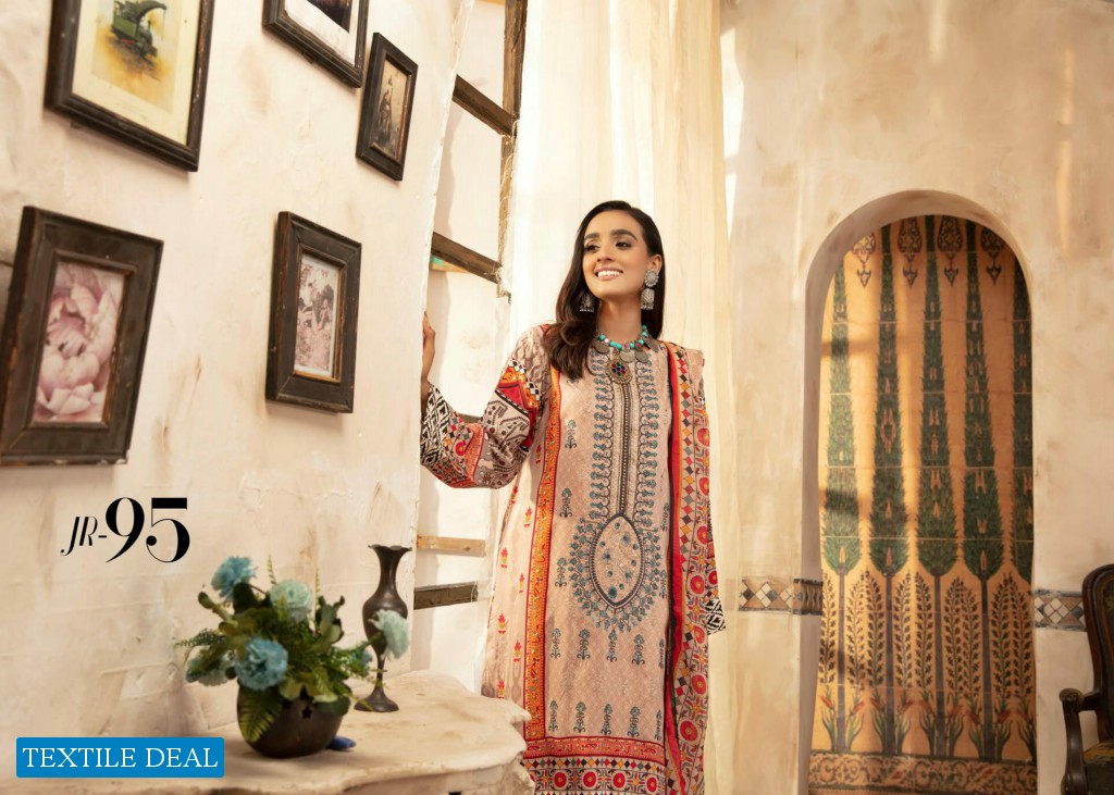 Johra Sahil Embroidered Digital Printed Viscose With Printed Chiffon Dupatta