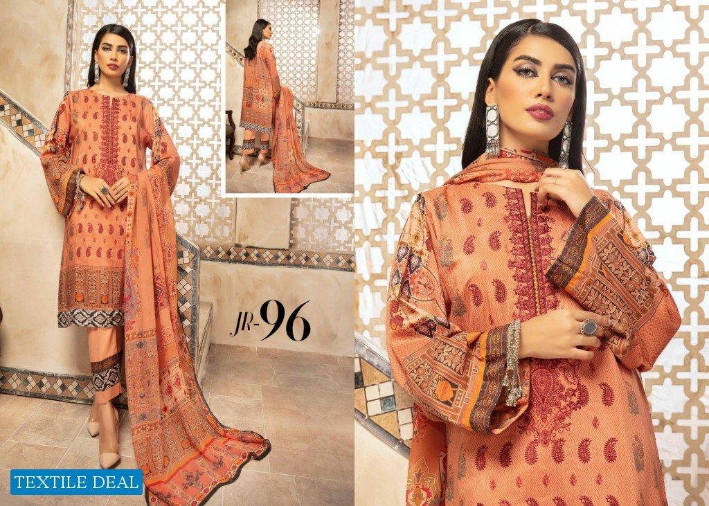 Johra Sahil Embroidered Digital Printed Viscose With Printed Chiffon Dupatta