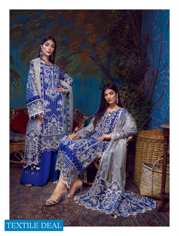 Adan Libas Barroco Velvet Embroidered Chiffon Pakistani Dress