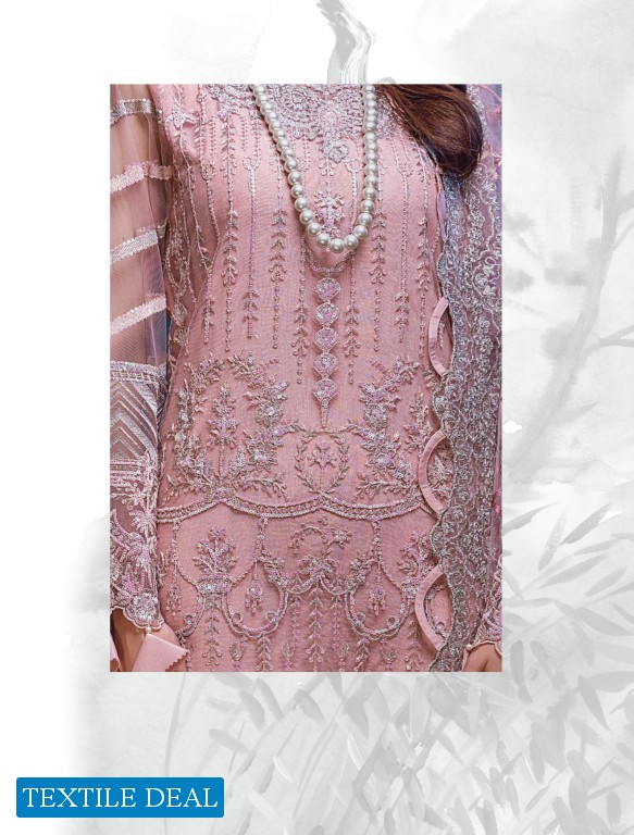 Adan Libas Barroco Velvet Embroidered Chiffon Pakistani Dress