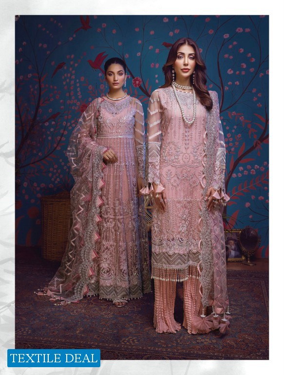 Adan Libas Barroco Velvet Embroidered Chiffon Pakistani Dress