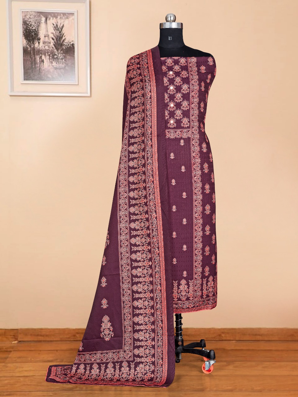 Bipson Winter Queen 1595 Wholesale Pashmina Dress