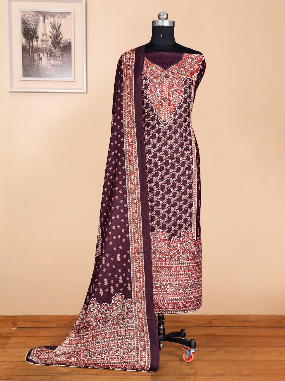 Bipson Winter Queen 1596 Wholesale Pashmina Dress