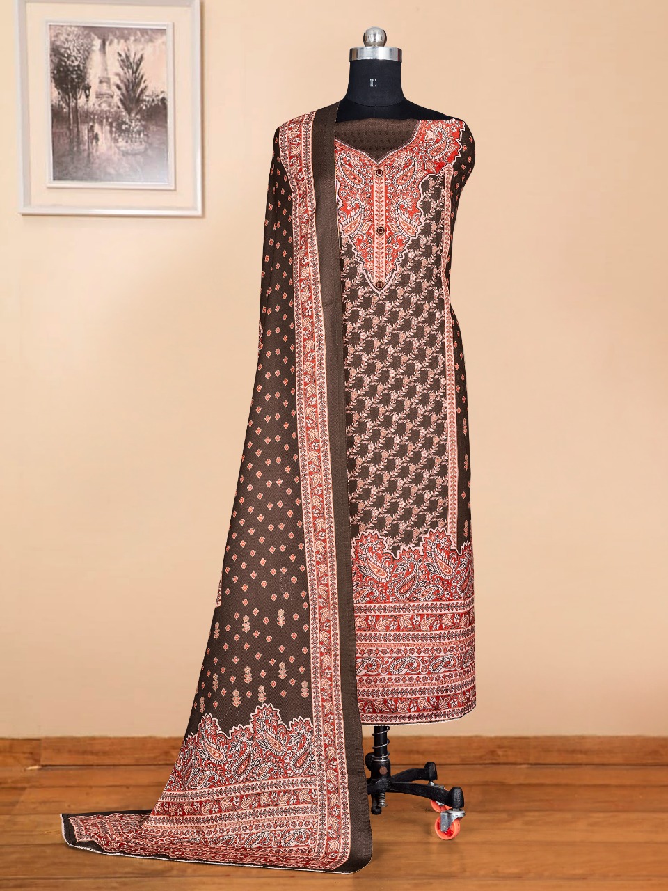 Bipson Winter Queen 1596 Wholesale Pashmina Dress