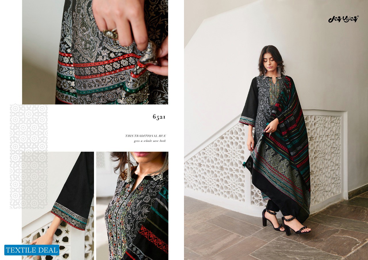 Jay VIjay Masrat Wholesale Pashmina Jacquard Salwar Kameez