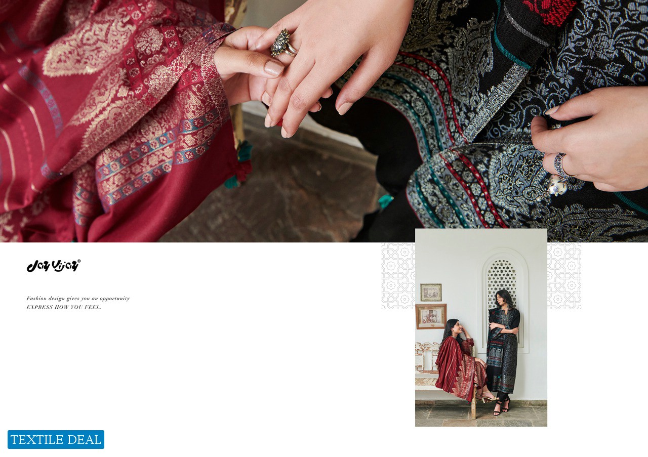 Jay VIjay Masrat Wholesale Pashmina Jacquard Salwar Kameez