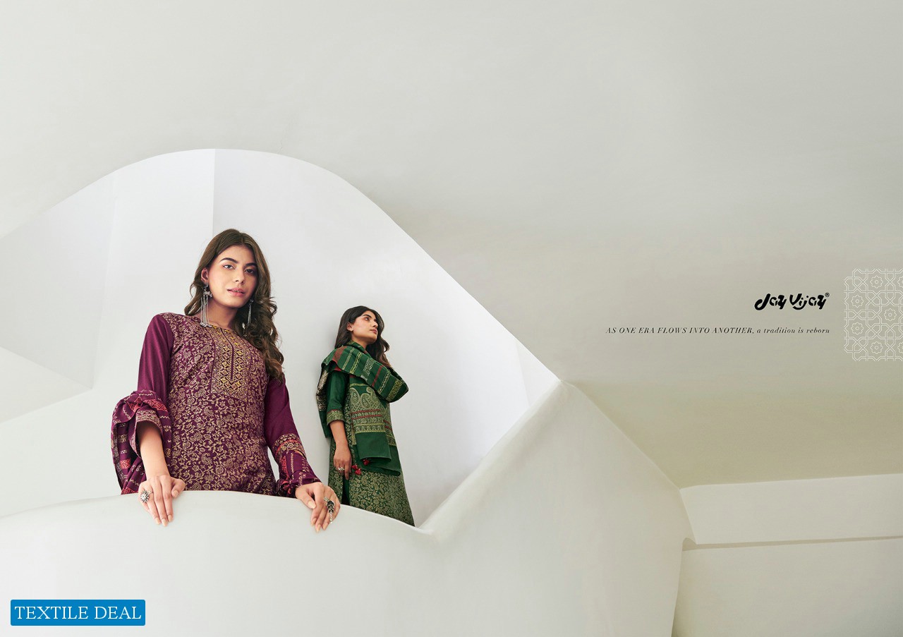 Jay VIjay Masrat Wholesale Pashmina Jacquard Salwar Kameez