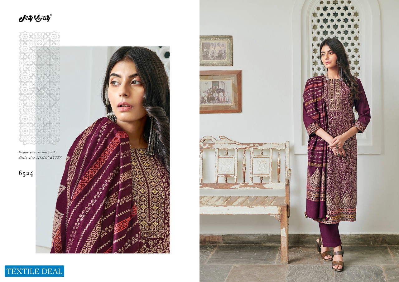 Jay VIjay Masrat Wholesale Pashmina Jacquard Salwar Kameez