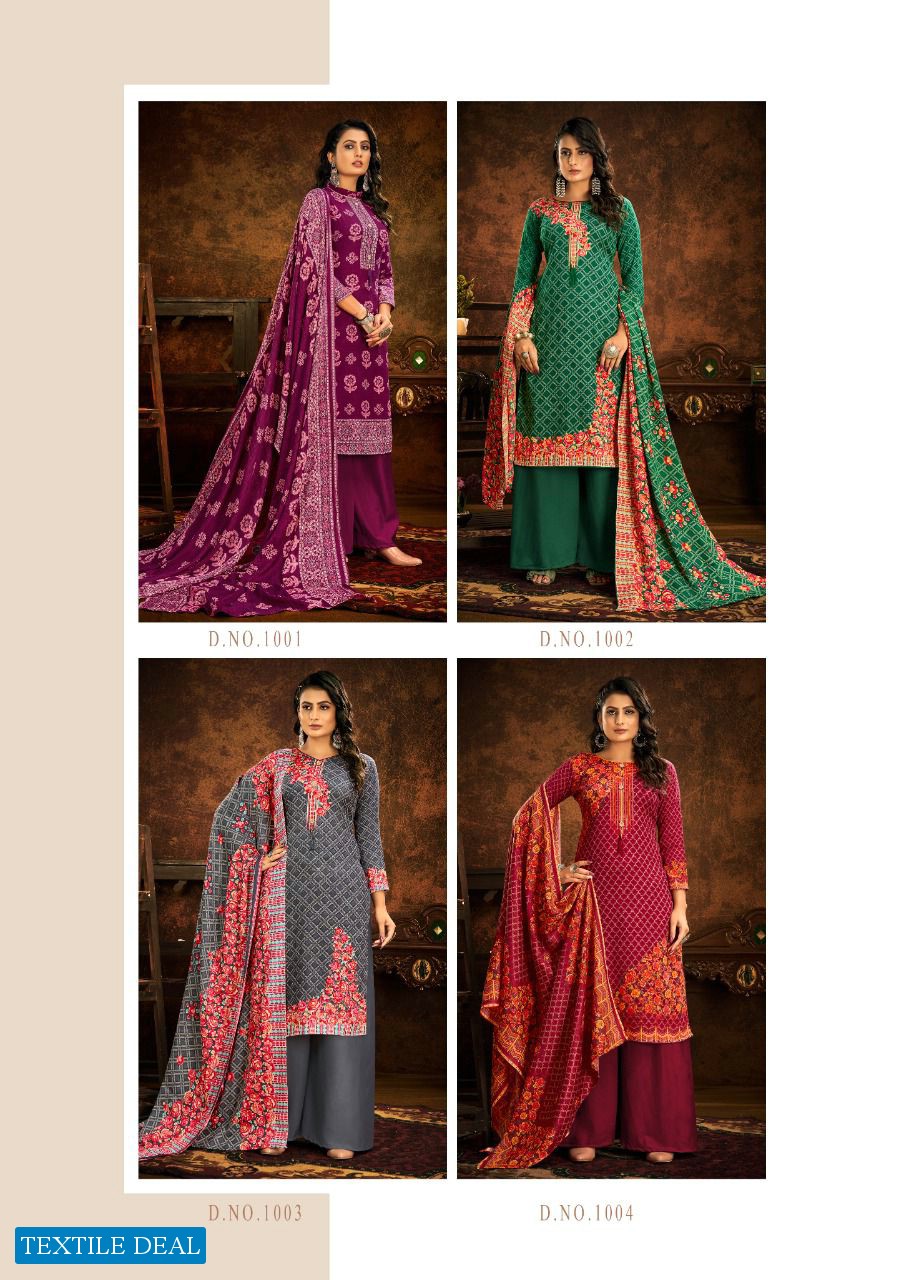 Kesariya Jannat Wholesale Pure Spun Pashmina Winter Dress
