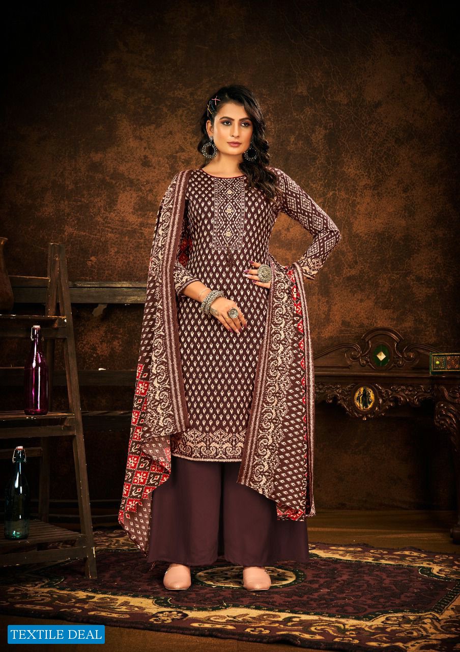 Kesariya Jannat Wholesale Pure Spun Pashmina Winter Dress
