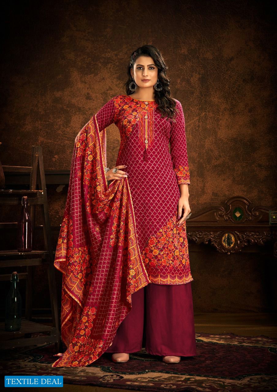 Kesariya Jannat Wholesale Pure Spun Pashmina Winter Dress