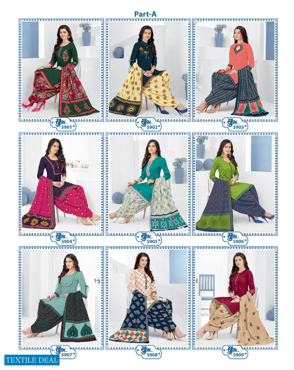 Mayur khushi Vol-59 Wholesale Pure Cotton Dress Material