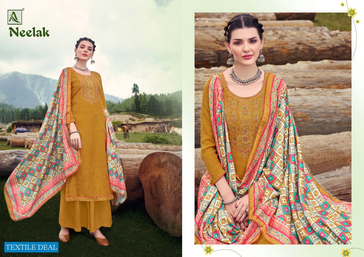 Alok Neelak Wholesale Pure Wool Pashmina Dress Material